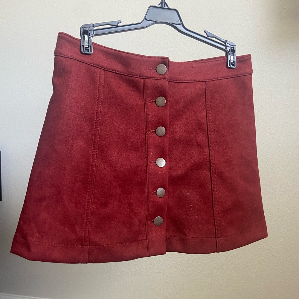 Suede Mini Skirt